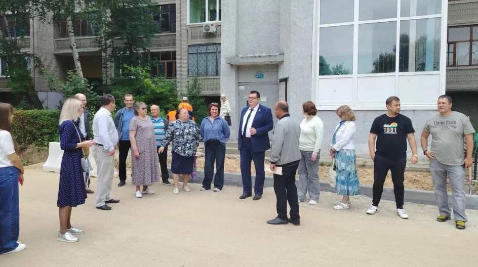 ПРОТВИНО. Провели мониторинг комплексного благоустройства дворовой территории на улице Ленина в Протвино