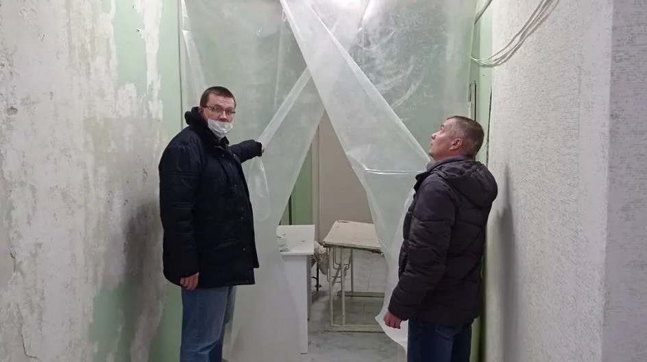 БОЛЬШОЕ РУНОВО. Активно идут работы по всей Московской области по ремонту учреждений здравоохранения.