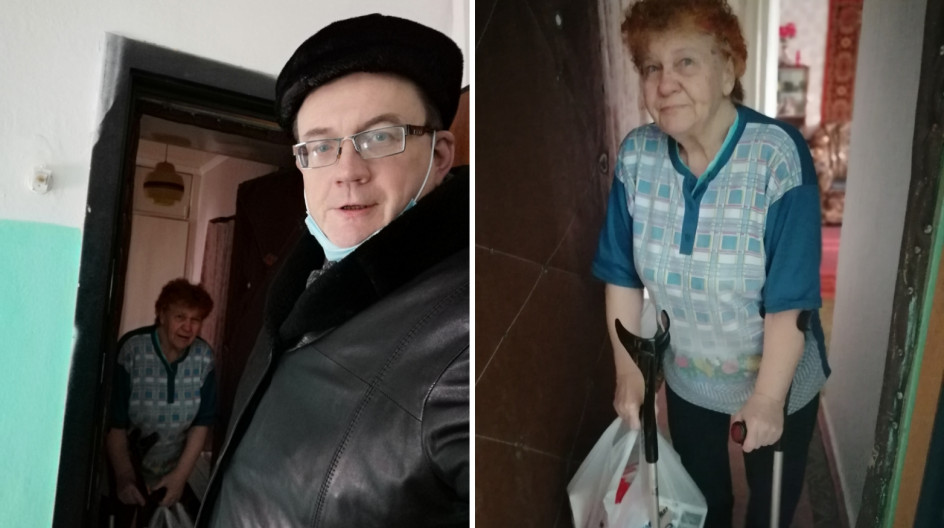 ОЗЁРЫ. Андрей Голубев приобрел за свой счет и доставил продукты инвалиду на самоизоляции 